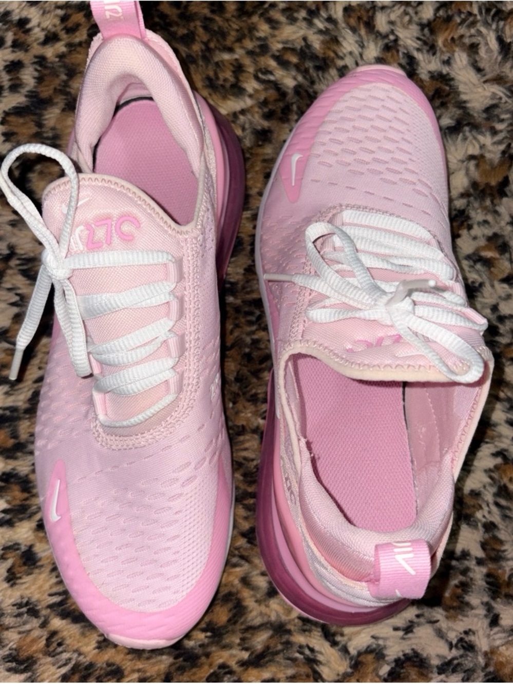 Nike Women's Pink Breathable Lace-Up Sneakers